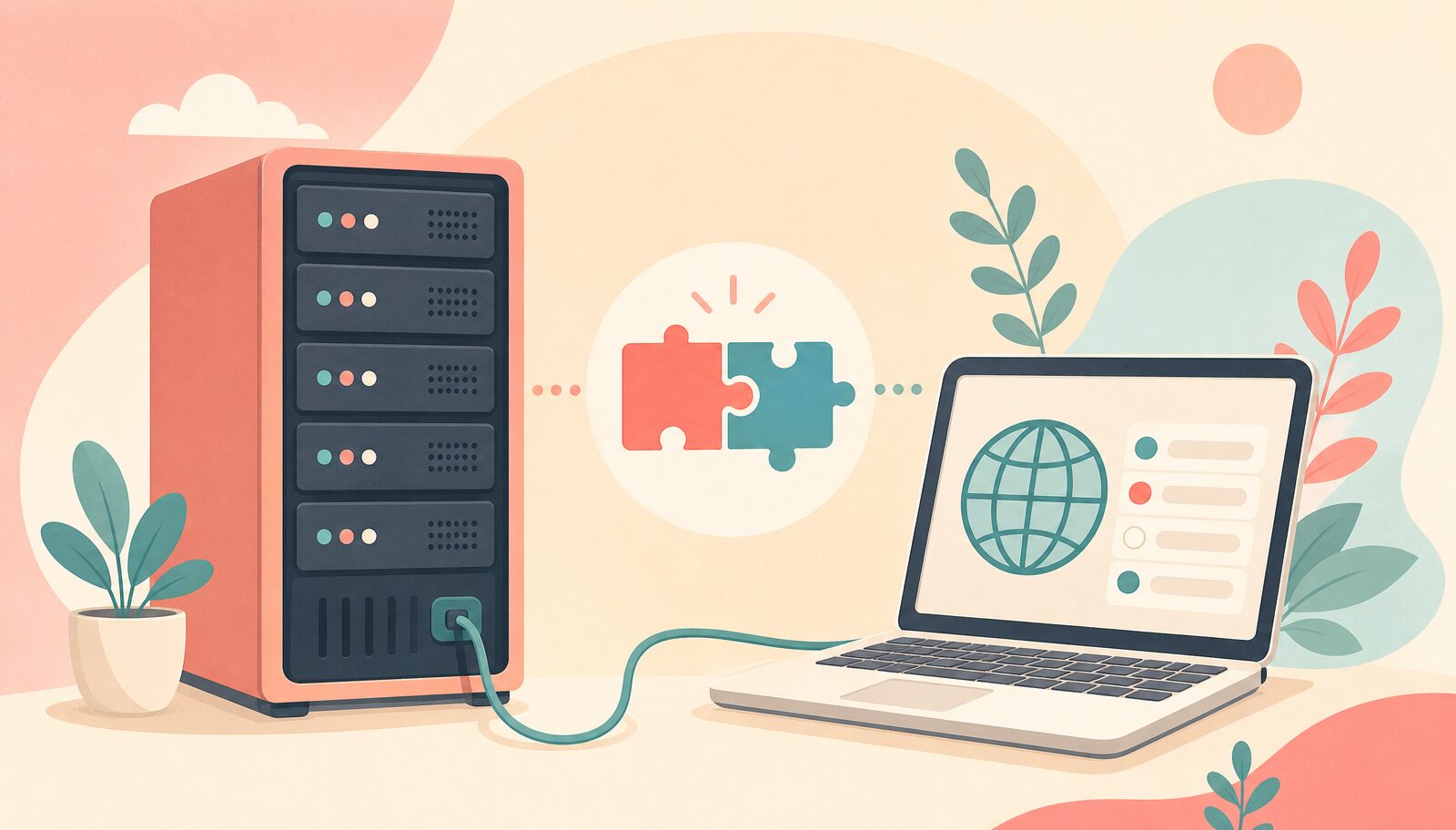 エックスサーバーでのDNS(CNAMEレコード)設定のイメージイラスト
