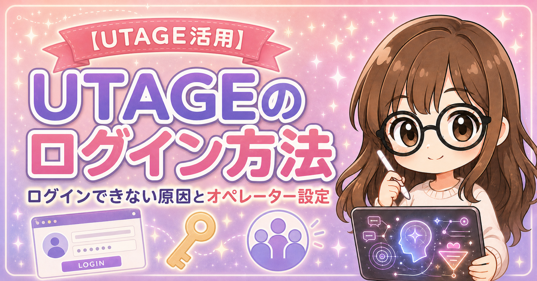 UTAGEのログイン方法|ログインできない原因とオペレーター設定